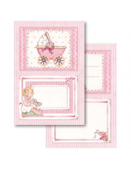 Blocco Cards 24 fogli 11,4x16,5cm - Baby Girl SBBPC05