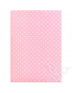 Feltro 3mm 50x70cm Pois Rosa Baby-Bianco 529921