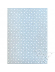 Feltro 3mm 50x70cm Pois Celeste-Bianco 529908