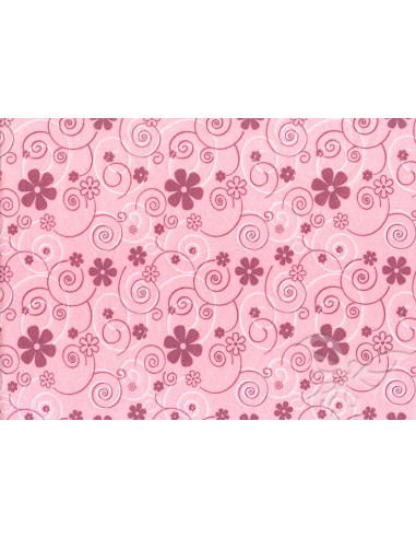 Feltro 1m 30x40cm Curly Flowers Rosa-Lilla-Bianco 25013044