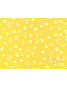 Feltro 1mm 30x40cm Farfalle Giallo mais-Bianco 25017342