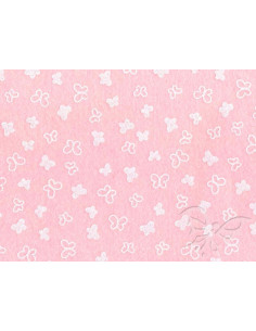 Feltro 1mm 30x40cm Farfalle Rosa pastello-Bianco 25017344