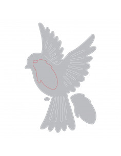 Fustella  Sizzix Thinlits Set 3Pz - Natural Bird: 661703 2