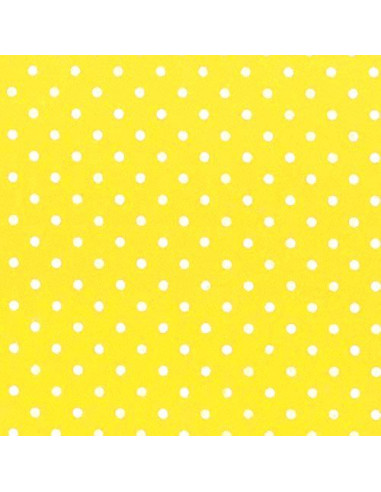Foglio FELTRO 30x40cm 1mm POIS Giallo-Bianco 25017130