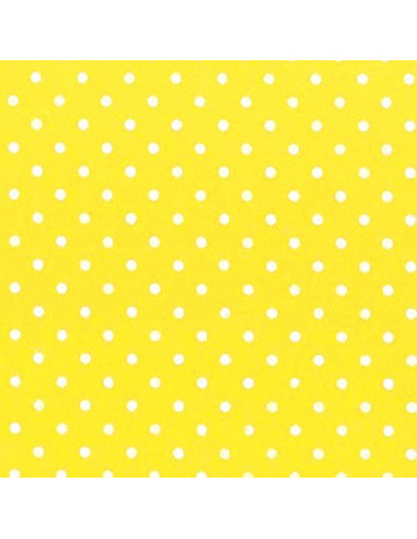 Foglio FELTRO 30x40cm 1mm POIS Giallo-Bianco 25017130