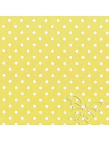 Foglio FELTRO 30x40cm 1mm POIS Giallo Pastello-Crema 25017156