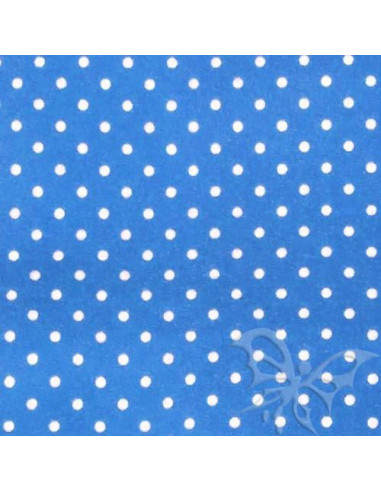 Foglio FELTRO 30x40cm 1mm POIS Blu Medio-Bianco 25017117