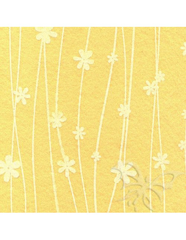 Foglio FELTRO 30x40cm 1mm FIORI Giallo Pastello-Crema 25019056