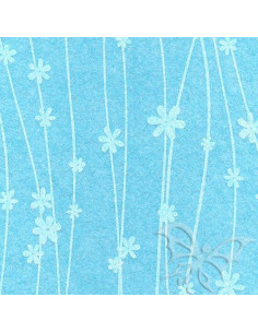 Foglio FELTRO 30x40cm 1mm FIORI Azzurro-Bianco 25019047
