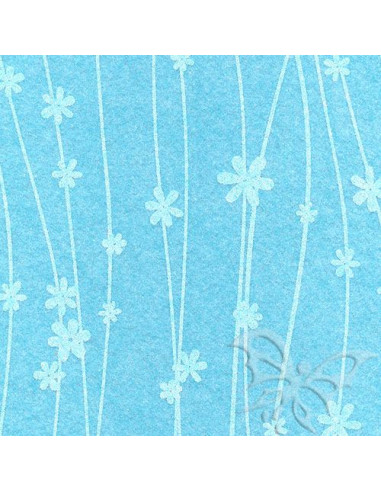 Foglio FELTRO 30x40cm 1mm FIORI Azzurro-Bianco 25019047