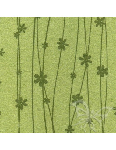 Foglio FELTRO 30x40cm 1mm FIORI Verde Salvia-Verde Oliva 25019045