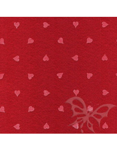 Foglio FELTRO 30x40cm 1mm CUORI  Rosso-Bianco 2501728