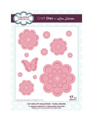 Fustella Cut and Lift Collection Floral Rounds CEDLH1011