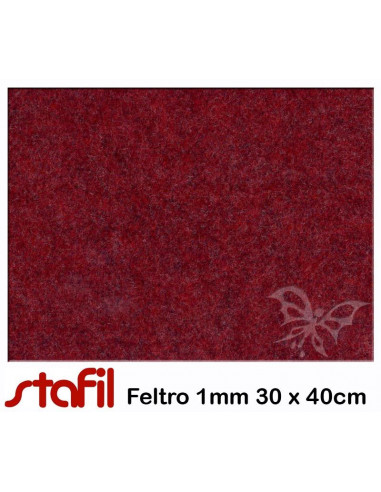 Foglio FELTRO 30x40cm 1mm Rosso Melange 25017041