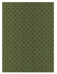Feltro 3mm 50x70cm Pois Verde Muschio-Rosso