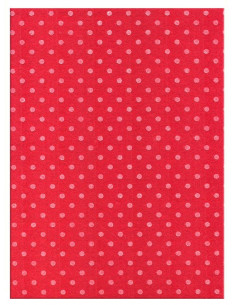 Feltro 3mm 50x70cm Pois Rosso-Bianco