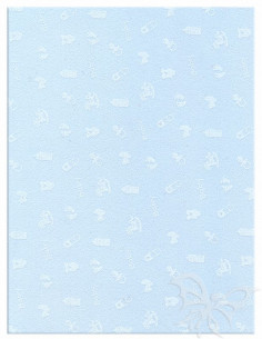 Foglio Moosgummi 40x60cm 2mm Baby Celeste-Bianco