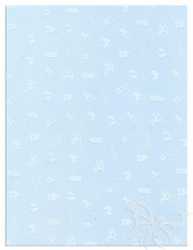 Foglio Moosgummi 40x60cm 2mm Baby Celeste-Bianco