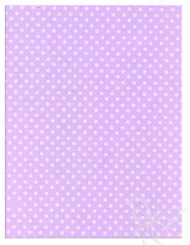 Foglio Moosgummi 40x60cm 2mm Pois Glicine Pastello-Bianco