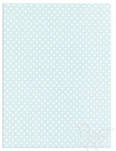 Foglio Moosgummi 40x60cm 2mm Pois Azzurro Pastello-Bianco