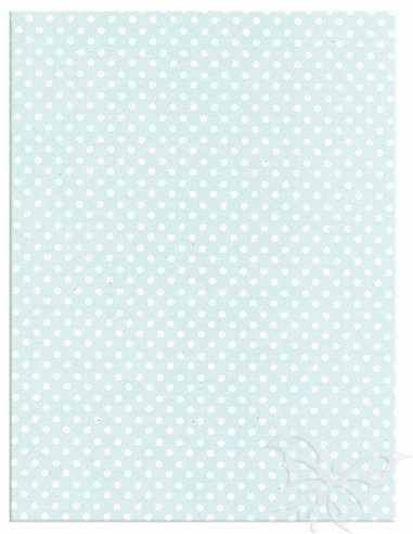 Foglio Moosgummi 40x60cm 2mm Pois Azzurro Pastello-Bianco