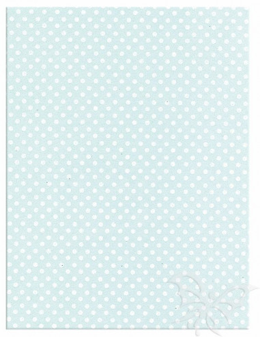 Foglio Moosgummi 40x60cm 2mm Pois Azzurro Pastello-Bianco