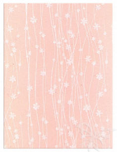 Foglio Moosgummi 40x60cm 2mm Fiori Rosa Pastello-Bianco