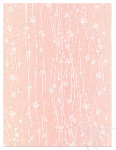 Foglio Moosgummi 40x60cm 2mm Fiori Rosa Pastello-Bianco