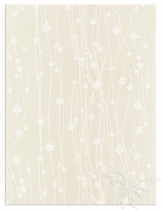Foglio Moosgummi 40x60cm 2mm Fiori Panna-Bianco