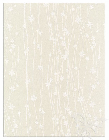 Foglio Moosgummi 40x60cm 2mm Fiori Panna-Bianco