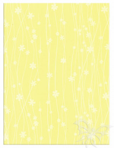 Foglio Moosgummi 40x60cm 2mm Fiori Giallo Pastello-Bianco