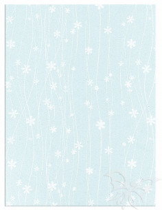 Foglio Moosgummi 40x60cm 2mm Fiori Azzurro pastello-Bianco