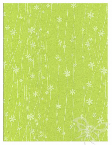 Foglio Moosgummi 40x60cm 2mm Fiori Verde Pistacchio-Bianco