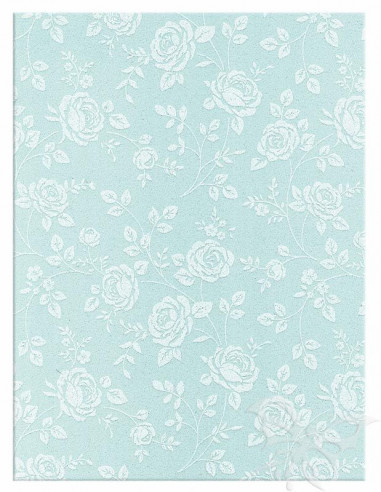 Foglio Moosgummi 40x60cm 2mm Rose Azzurro Pastello-Bianco