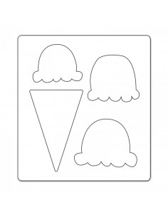 Fustella Sizzix Bigz - Ice Cream Cone & Scoops2 660453 2