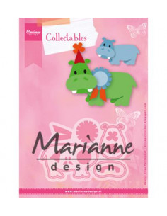 Fustella Marianne Design Collectables - Eline's happy hippo COL1450 2