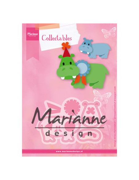 Fustella Marianne Design Collectables - Eline's happy hippo COL1450