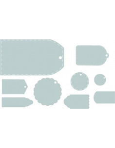 Fustella Sizzix Framelits Set 9Pz - Tags 662838 2