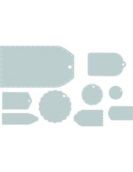 Fustella Sizzix Framelits Set 9Pz - Tags 662838