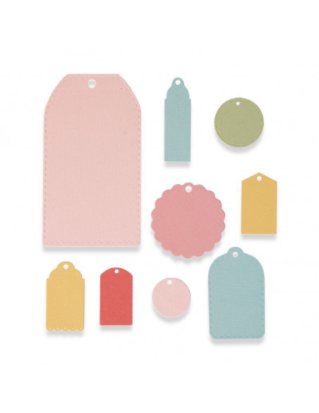 Fustella Sizzix Framelits Set 9Pz - Tags 662838