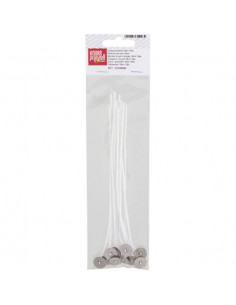 Set 10 Stoppini cerati per Candele Gel 18cm