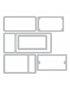 Fustella Sizzix Framelits Die Set 6Pz - Ticket Booth 662698 2