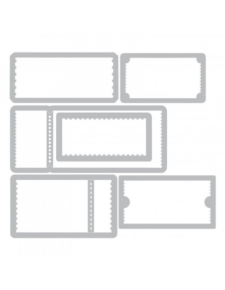 Fustella Sizzix Framelits Die Set 6Pz - Ticket Booth 662698