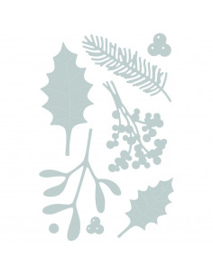 Fustella Sizzix Thinlits Set 8Pz - Winter Foliage 662571 2