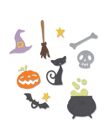 Fustella Sizzix Thinlits Set 11Pz - Halloween Set 662580