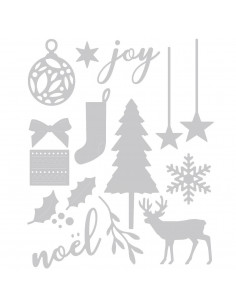 Fustella Sizzix Thinlits Set 16Pz - Festive Set 662581 2