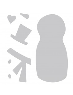 Fustella Sizzix Bigz - Snowman 662584 2