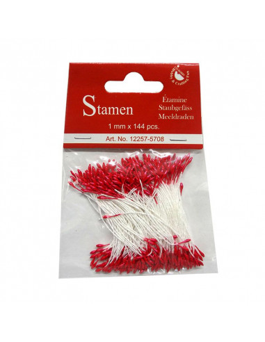 Set 144pz Pistilli 1mm Rosso Perlato