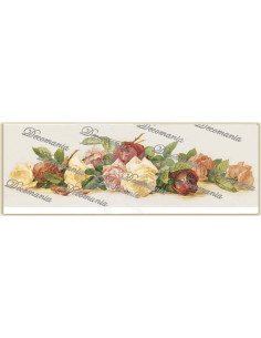 Carta decoupage rose gialle e rosse
