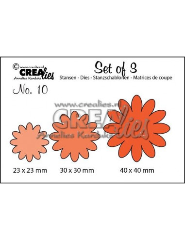 Fustella Crealies set x 3 Fiori n.10 CLSET10